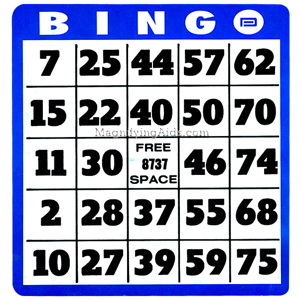 Large Print Bingo Cards - 10 Pack