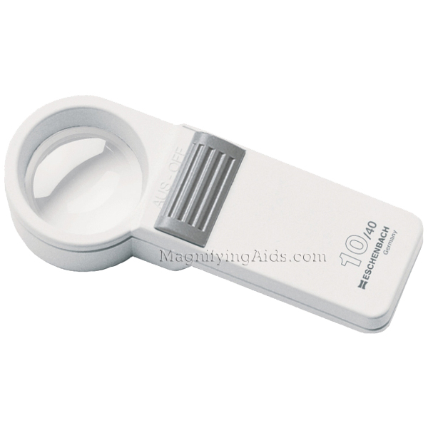 10X Eschenbach Illuminated Hand Magnifier - 1.4 Inch Lens