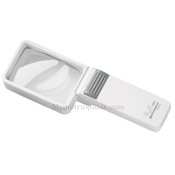 3.5X Eschenbach Illuminated Hand Magnifier - 2.8 x 1.8 Inch Lens