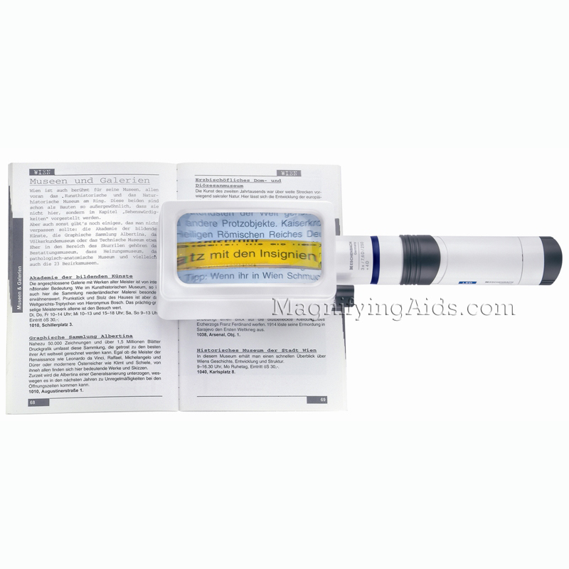 3X Eschenbach LED Illuminated Stand Magnifier - 4 x 3 Inch Lens