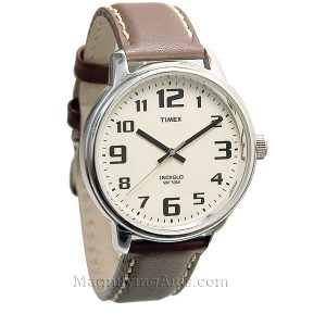 Men's Timex Big Easy Indiglo Watch - Brown Leather Band
