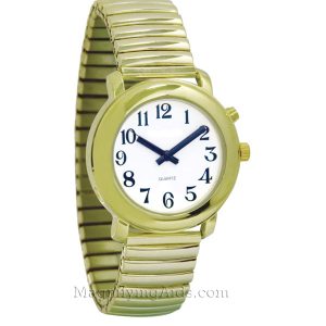 Ladies' Gold One Button Talking Watch