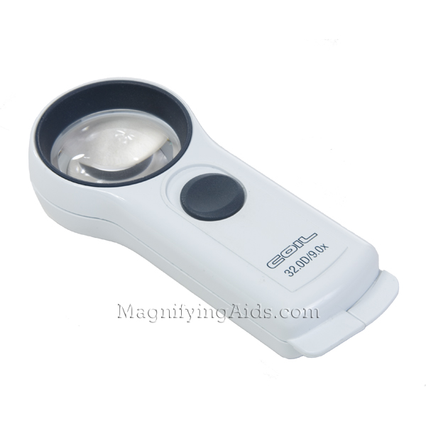 9X COIL Illuminated Pocket Magnifier - 1.75 Inch Lens