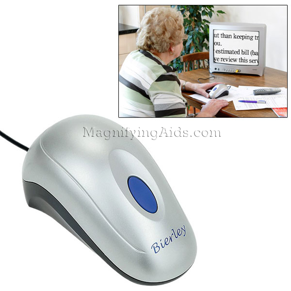 Bierley Black and White Mouse Video Magnifier 24X Magnification