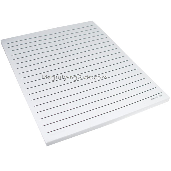 White Bold Line Paper - 8.5 x 11 - Lines 9/16" Apart