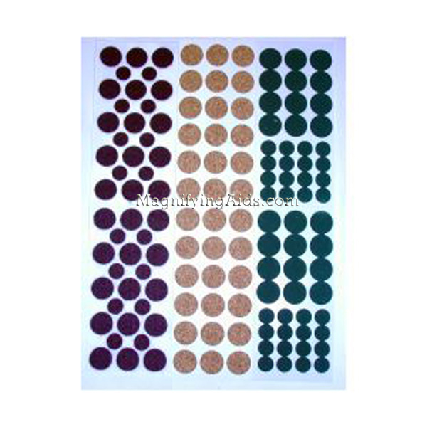 Variety Texture, Color and Size Round Stick Ons 138 pieces