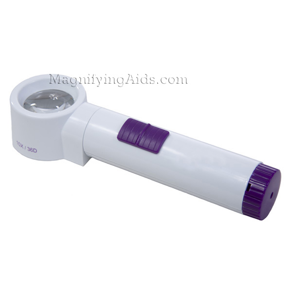 10X LED Illuminated Hand Held Stand Magnifier - 1.4 Inch Lens