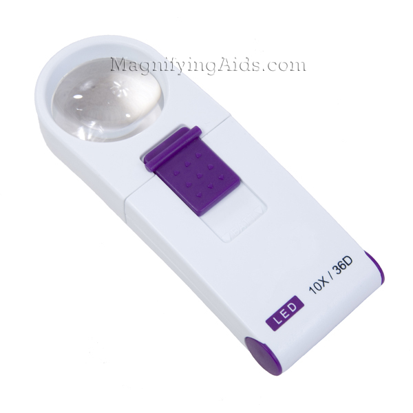 10X LED Illuminated Pocket Magnifier - 1.4 Inch Lens