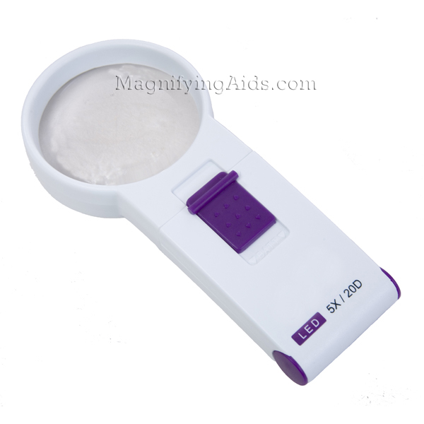 5X LED Illuminated Pocket Magnifier - 2.4 Inch Lens