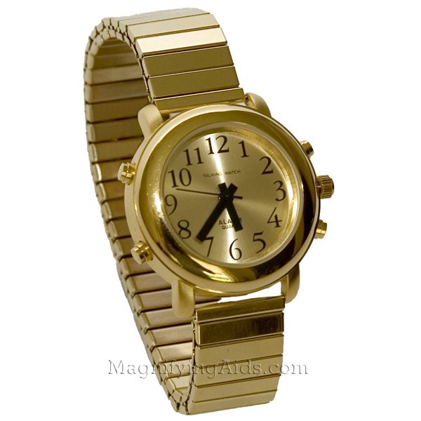 Ladies' Gold Four Button Talking Time and Alarm Watch