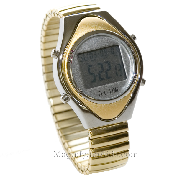 Men's Two Tone Talking Watch with Calendar - 4 Button