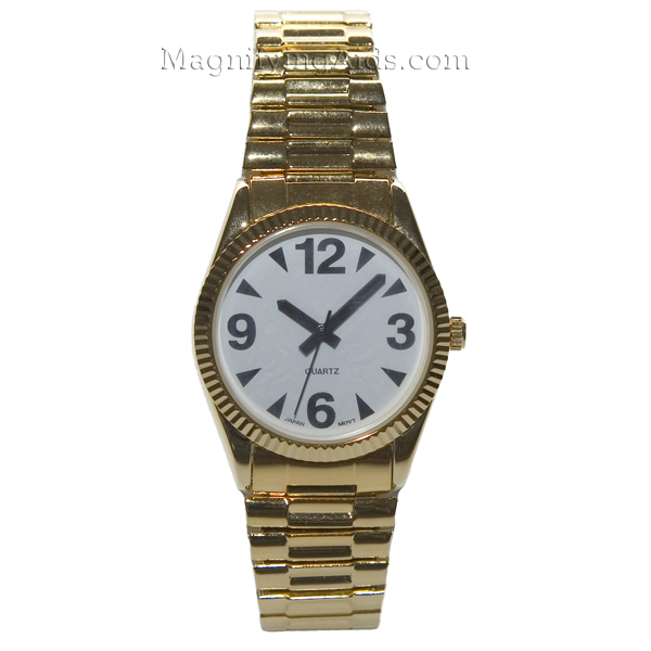 Men's Gold Tone Low Vision Watch
