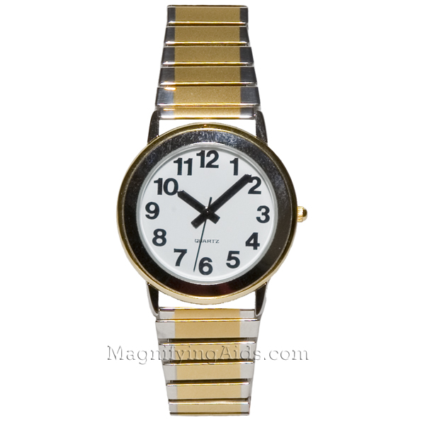 Unisex Two Tone Low Vision Watch