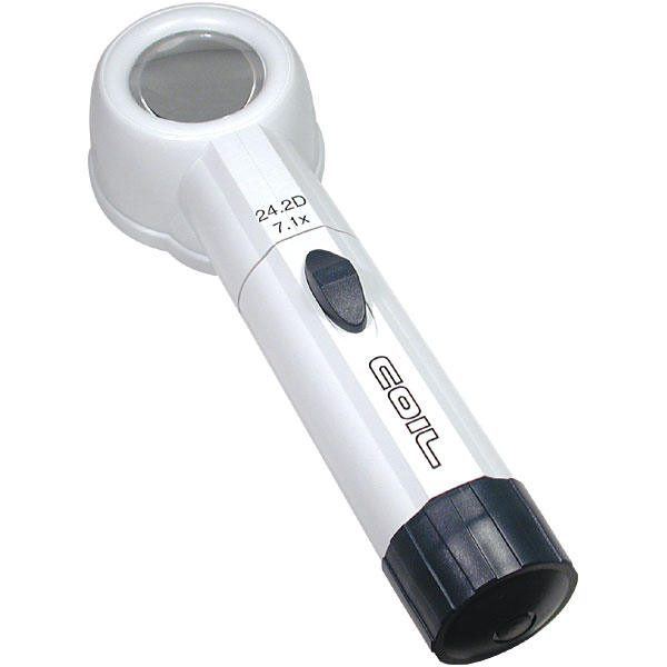 7.1X COIL LED Illuminated Hand-Held Stand Magnifier - 1.2 Inch Lens