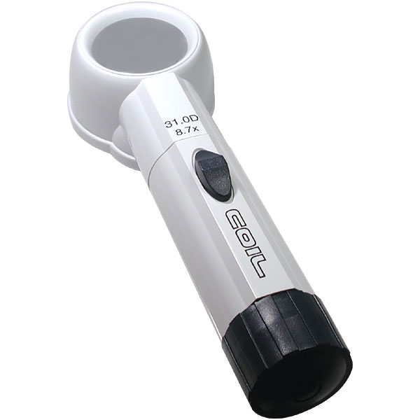 8.7X COIL LED Illuminated Hand-Held Stand Magnifier -  1.3 Inch Lens