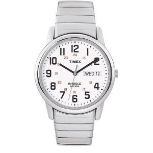 Men's Timex Easy Reader Silver Tone Watch with Indiglo Light