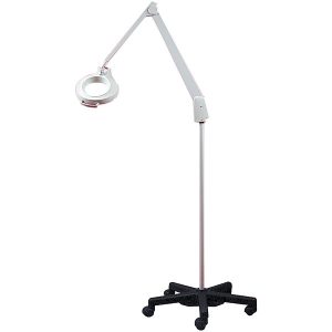 Dazor 1.75X / 3 Diopter LED Circline Mobile Floor Stand Magnifier (42")